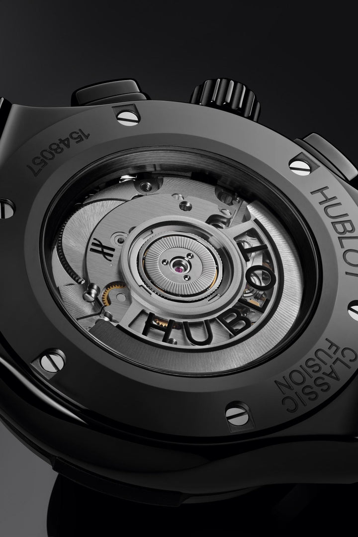 Hublot Classic Fusion Aerofusion Black Magic 525.CM.0170.RX - fondello con movimento a vista