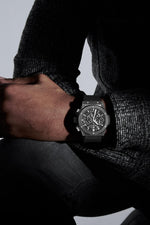 Load image into Gallery viewer, Hublot Classic Fusion Aerofusion Black Magic 525.CM.0170.RX - cinturino gomma nera - cassa ceramica nera - quadrante scheletrato nero con datario e cronografo - polso