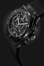 Load image into Gallery viewer, Hublot Classic Fusion Aerofusion Black Magic 525.CM.0170.RX - cinturino gomma nera - cassa ceramica nera - quadrante scheletrato nero con datario e cronografo