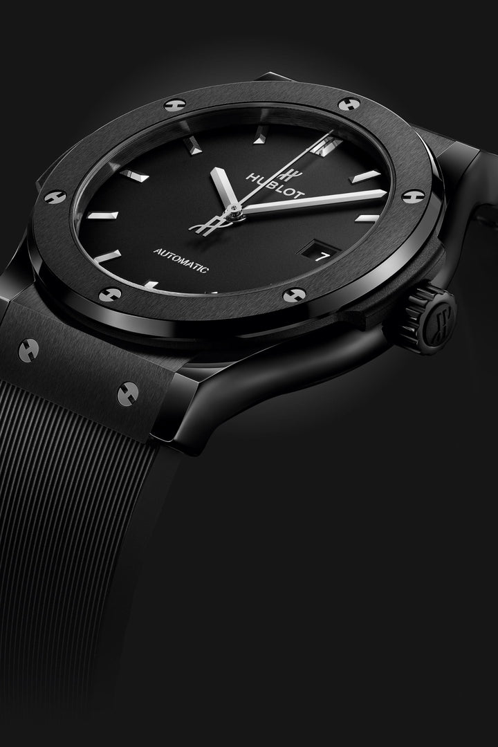 Hublot Classic Fusion Black Magic 542.CM.1171.RX - cinturino caucciù nero - cassa ceramica nera - quadrante nero con datario