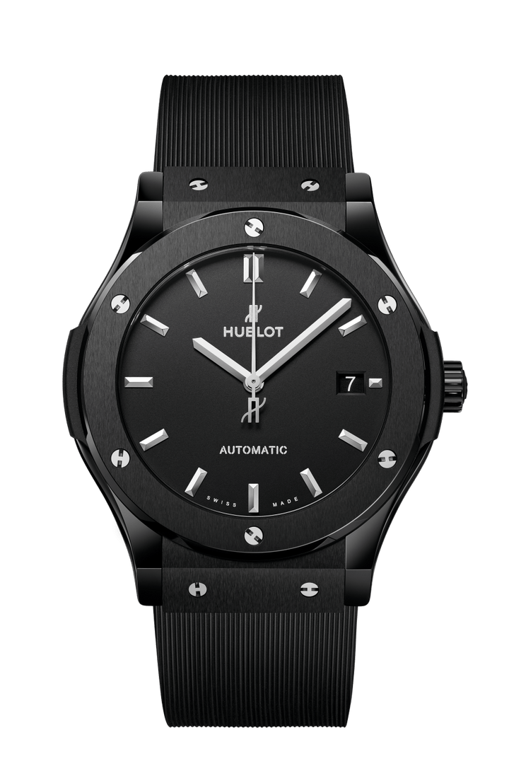 Hublot Classic Fusion Black Magic 511.CM.1171.RX - cassa ceramica nera - cinturino gomma nera - quadrante nero con datario
