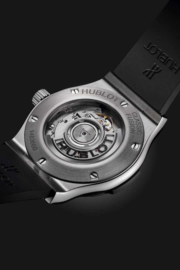 Hublot Classic Fusion Titanium Nero 542.NX.1171.RX - fondello con movimento a vista