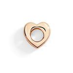 Load image into Gallery viewer, Componente copri brisè a forma di cuore in oro rosa 9K, con superficie lucida e design raffinato.
