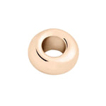 Load image into Gallery viewer, Componente rondelle bold in argento 925 con galvanica oro rosa 18KT, dettaglio della finitura lucida.
