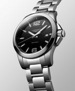 Load image into Gallery viewer, Longines Conquest  L3.759.4.58.6 - cassa e bracciale acciaio - quadrante nero con datario