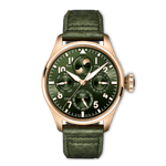 Load image into Gallery viewer, IWC Big Pilot’s Watch Perpetual Calendar Proset IW329602 - cassa oro rosa 18kt - cinturino verde oliva - quadrante verde oliva con calendario perpetuo