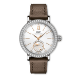 Load image into Gallery viewer, IWC Portofino Automatic Day &amp; Night 34 IW659803 - cassa acciaio - cinturino pelle marrone - quadrante argento con indicazione giorno e notte