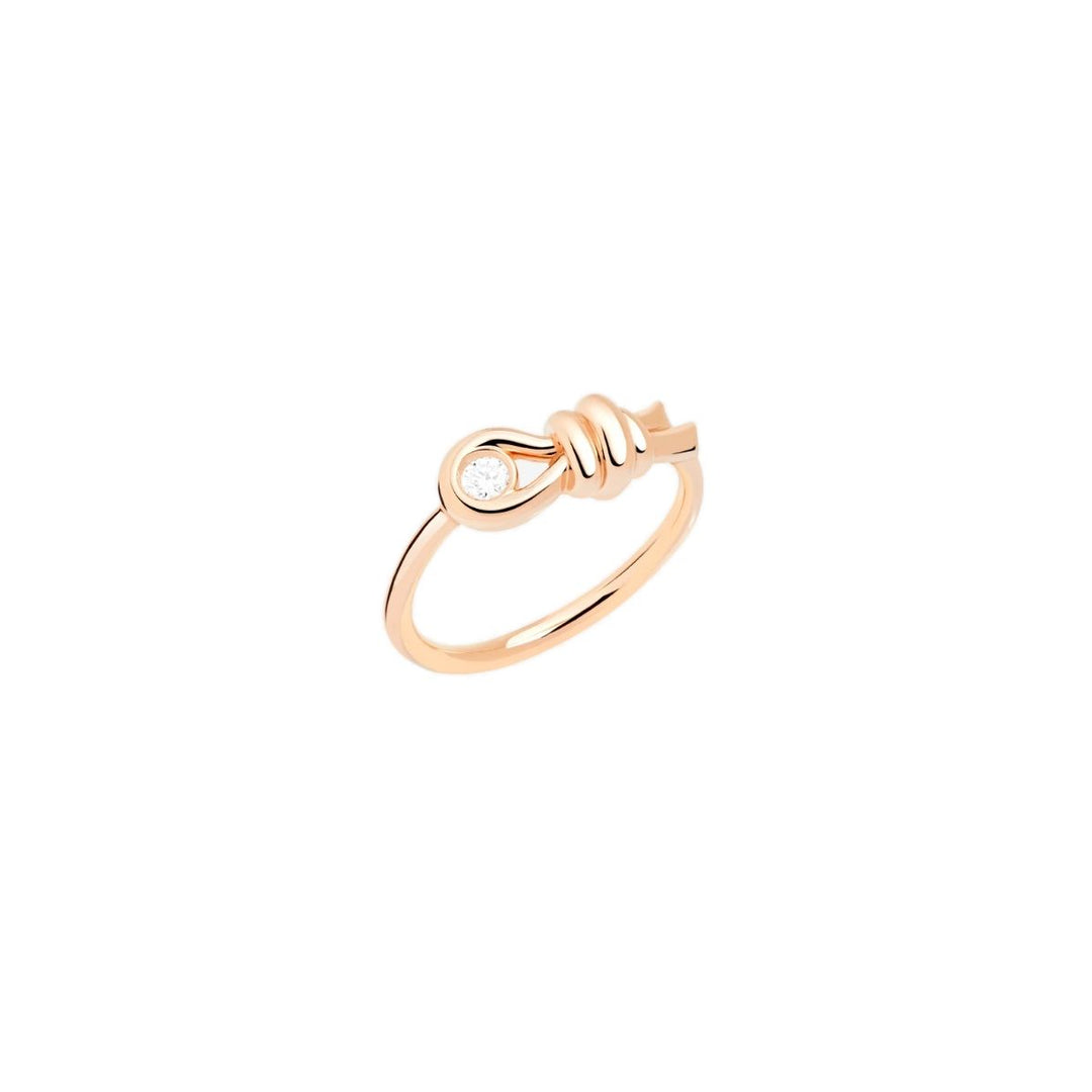 Anello Nodo con Diamante