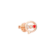 DoDo Orecchino love message oro rosa e diamanti DHC0000-LOVEM-DB09R