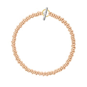 DoDo Bracciale rondelle in oro rosa rosa, argento e oro giallo DBB9103-RONDE-R9R9A
