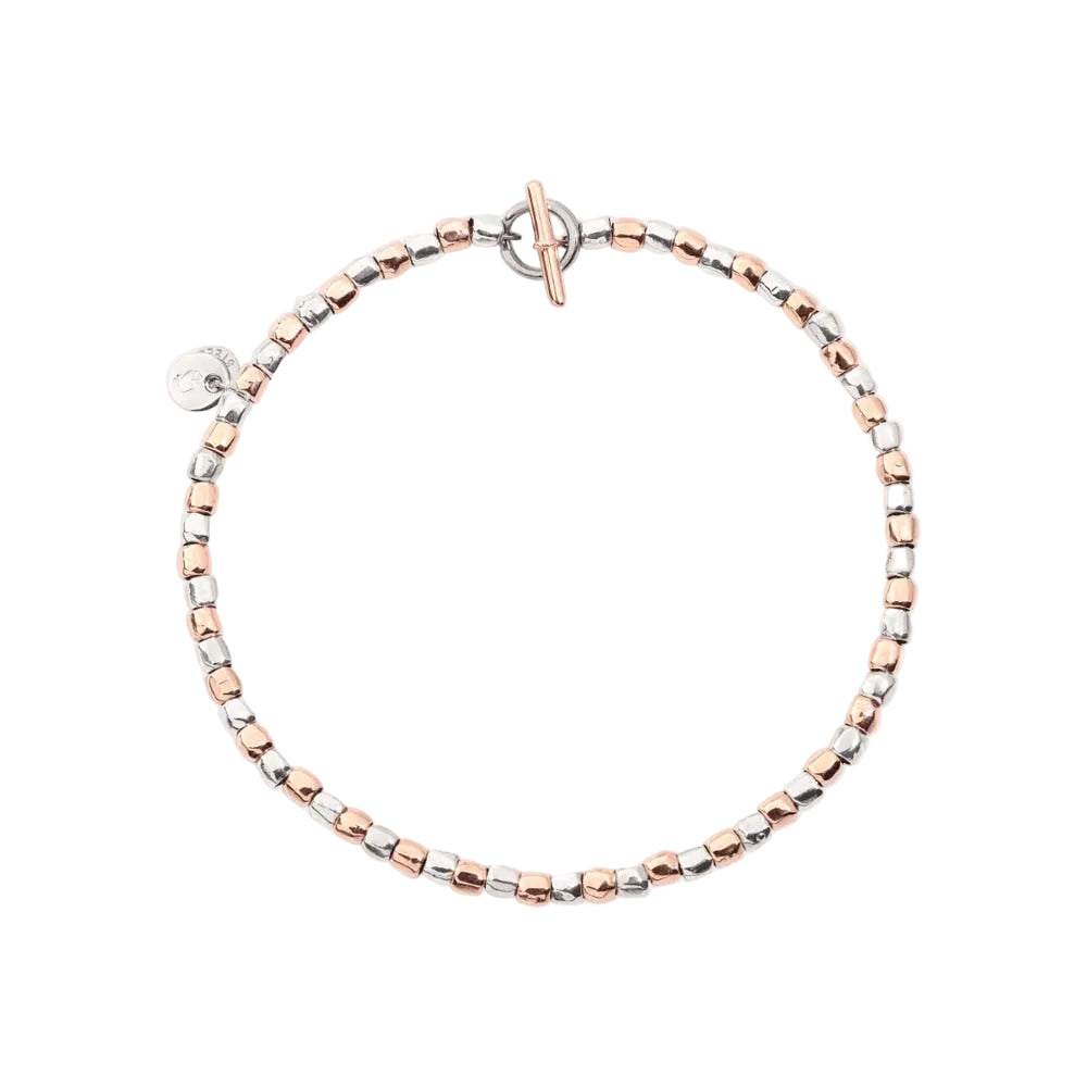 DoDo Bracciale mini granelli in argento e oro rosa DBC0002-GRANX-G9AMX