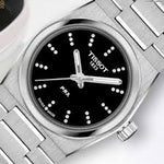 Load image into Gallery viewer, Tissot PRX 25mm T137.010.11.056.00 - bracciale e cassa acciaio - quadrante nero con indici argentati