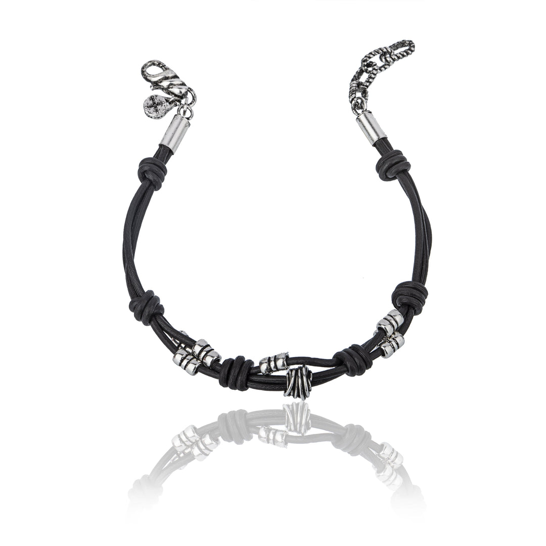 Bracciale in Caucciù e Argento