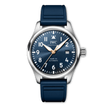 Load image into Gallery viewer, IWC Pilot’s Watch Mark XX Le Petit Prince IW328221 - cassa acciaio - cinturino gomma blu - quadrante blu con datario