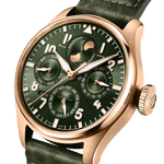 Load image into Gallery viewer, IWC Big Pilot’s Watch Perpetual Calendar Proset IW329602 - cassa oro rosa 18kt - cinturino verde oliva - quadrante verde oliva con calendario perpetuo