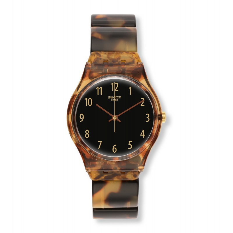 Swatch Ecaille GC113A - cassa e cinturino marrone trasparente 