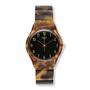 Swatch Ecaille GC113A - cassa e cinturino marrone trasparente 