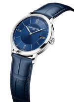 Load image into Gallery viewer, Baume &amp; Mercier Classima 10878 - cassa acciaio - cinturino pelle blu - quadrante blu con datario
