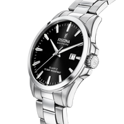Festina Classic F20024/4 - bracciale e cassa acciaio - quadrante nero con datario