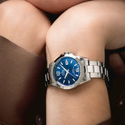 Festina Classic F20049/5 - bracciale e cassa acciaio - quadrante blu con datario - polso