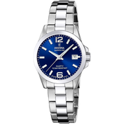 Festina Classic F20049/5 - bracciale e cassa acciaio - quadrante blu con datario