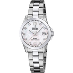 Load image into Gallery viewer, Festina Classic steel F20049/7 - bracciale e cassa acciaio - quadrante madreperla con datario e brillanti