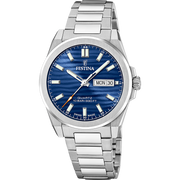Festina Dune F20073/3 - bracciale e cassa acciaio - quadrante blu con datario e effetto onde