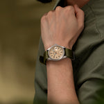 Load image into Gallery viewer, Festina Field F20082/1 - cassa acciaio - quadrante beige con datario - cinturino nylon verde scuro - polso