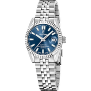 Festina Classic steel F20087/4 - bracciale e cassa acciaio - quadrante blu con datario