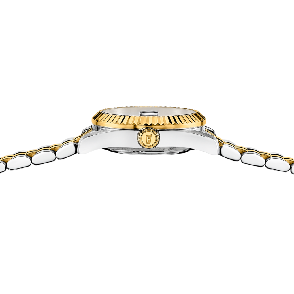 Festina Classic steel F20088/2 - bracciale acciaio/oro giallo - cassa acciaio  quadrante oro con datario