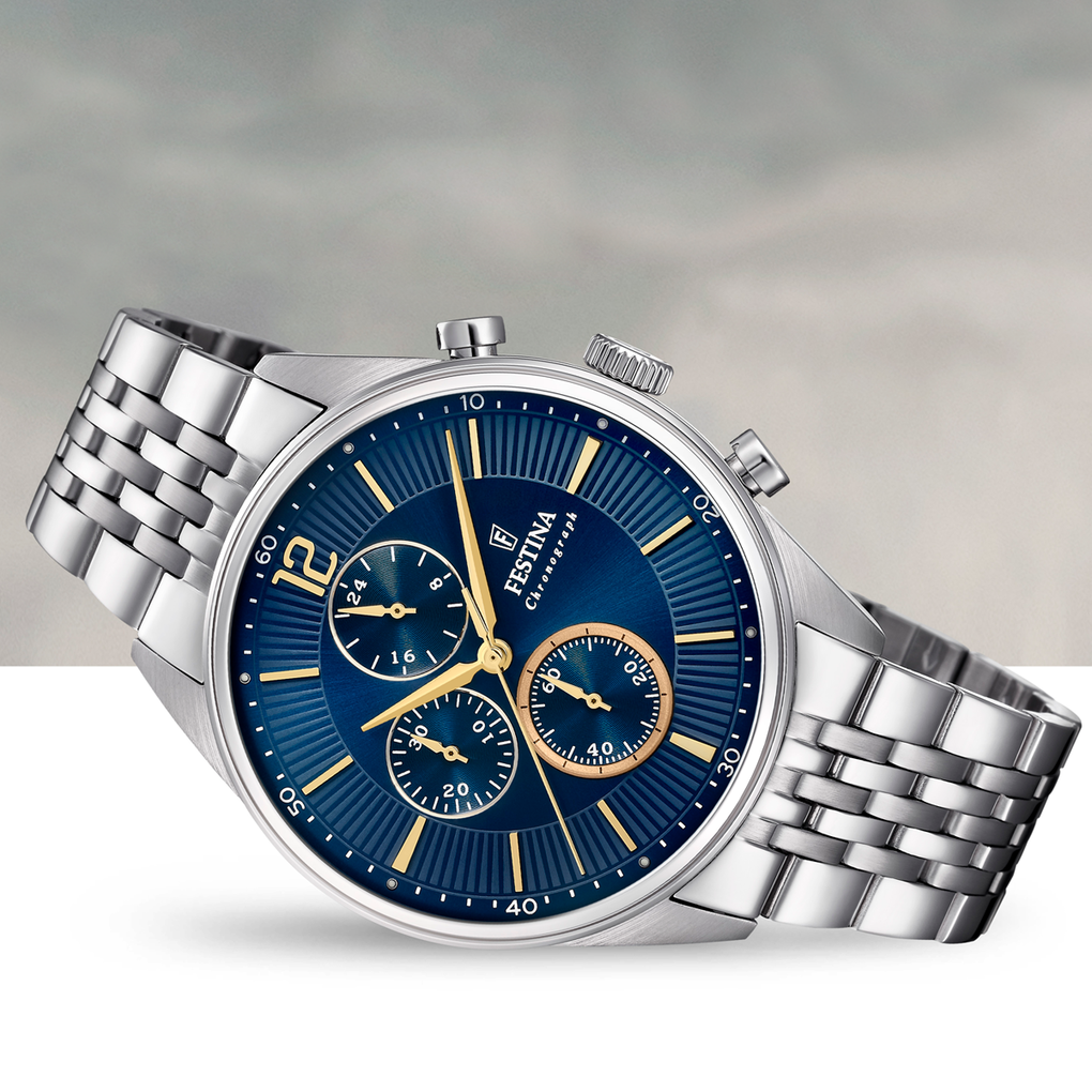 Festina Classics Chronograph F20285/3 - blu/oro