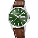 Load image into Gallery viewer, Festina Classic F20358/5 - cinturino pelle marrone - cassa acciaio - quadrante verde con datario