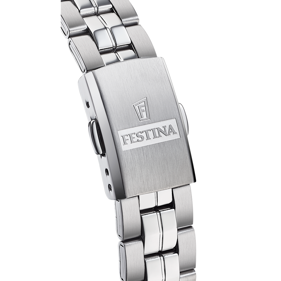 Festina Classic F20438/4 - bracciale e cassa acciaio - quadrante argento con datario
