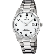 Festina Classics F20511/1 - bracciale e cassa acciaio - quadrante bianco con datario
