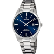 Festina Classic F20511/3 - bracciale e cassa acciaio - quadrante blu con datario