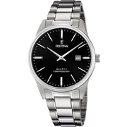 Festina Classic F20511/4 - bracciale e cassa acciaio - quadrante nero con datario
