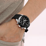 Load image into Gallery viewer, Festina Ceramic F20515/2 - cassa acciaio - cinturino gomma nera - quadrante nero con cronografo e datario