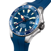 Festina The originals F20664/1 - cinturino in gomma blu - quadrante blu con datario - cassa acciaio