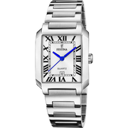Festina On the Square F20679/1 - bracciale e cassa acciaio - quadrante argento con datario