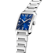 Festina On the square F20679/3 -bracciale e cassa acciaio - quadrante blu con datario - rettangolare