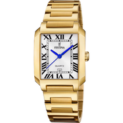 Festina On the square F20680/1 - bracciale e cassa oro giallo - quadrante bianco con datario