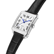 Festina On the square F20681/1 - cinturino nero pelle - cassa acciaio - quadrante argento con datario