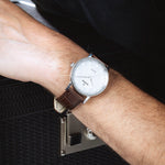 Load image into Gallery viewer, Festina Classics F20690/2 - cinturino marrone pelle - cassa acciaio - quadrante argento - polso