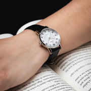 Festina Classic F20691/1 - cinturino pelle nero - cassa acciaio - quadrante argento - polso