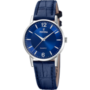 Festina Classic F20691/4 - cinturino in pelle blu - cassa acciaio - quadrante blu con indici argento