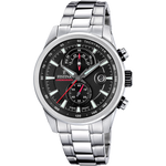 Load image into Gallery viewer, Festina Timeless Chronograph F20694/6 - bracciale e cassa acciaio - quadrante nero con cronografo e datario