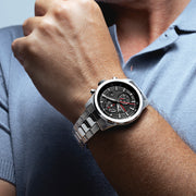 Festina Timeless Chronograph F20694/6 - bracciale e cassa acciaio - quadrante nero con cronografo e datario - polso