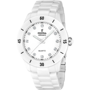 Festina Ceramic F20720/2 - bracciale e cassa ceramica bianca - quadrante bianco con brillanti