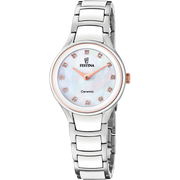 Festina Ceramic F20752/8 - bracciale acciaio ceramico - cassa ceramica - quadrante madreperla con brillanti