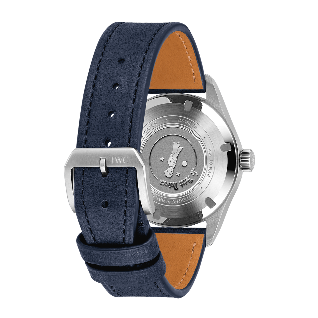 IWC Pilot’s Watch Automatic 36 Le Petit Prince IW458802 - cinturino pelle blu - cassa acciaio - quadrante blu